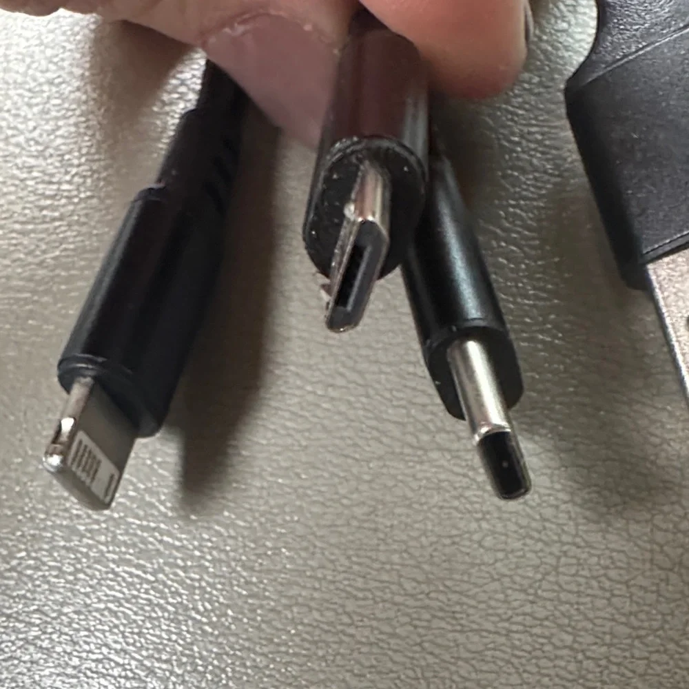 Black Multi-Connector Charging Cable